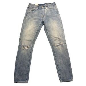 Gap 1969 Always Skinny High Rise Distressed Light‎ Wash Jeans Women's Size 25